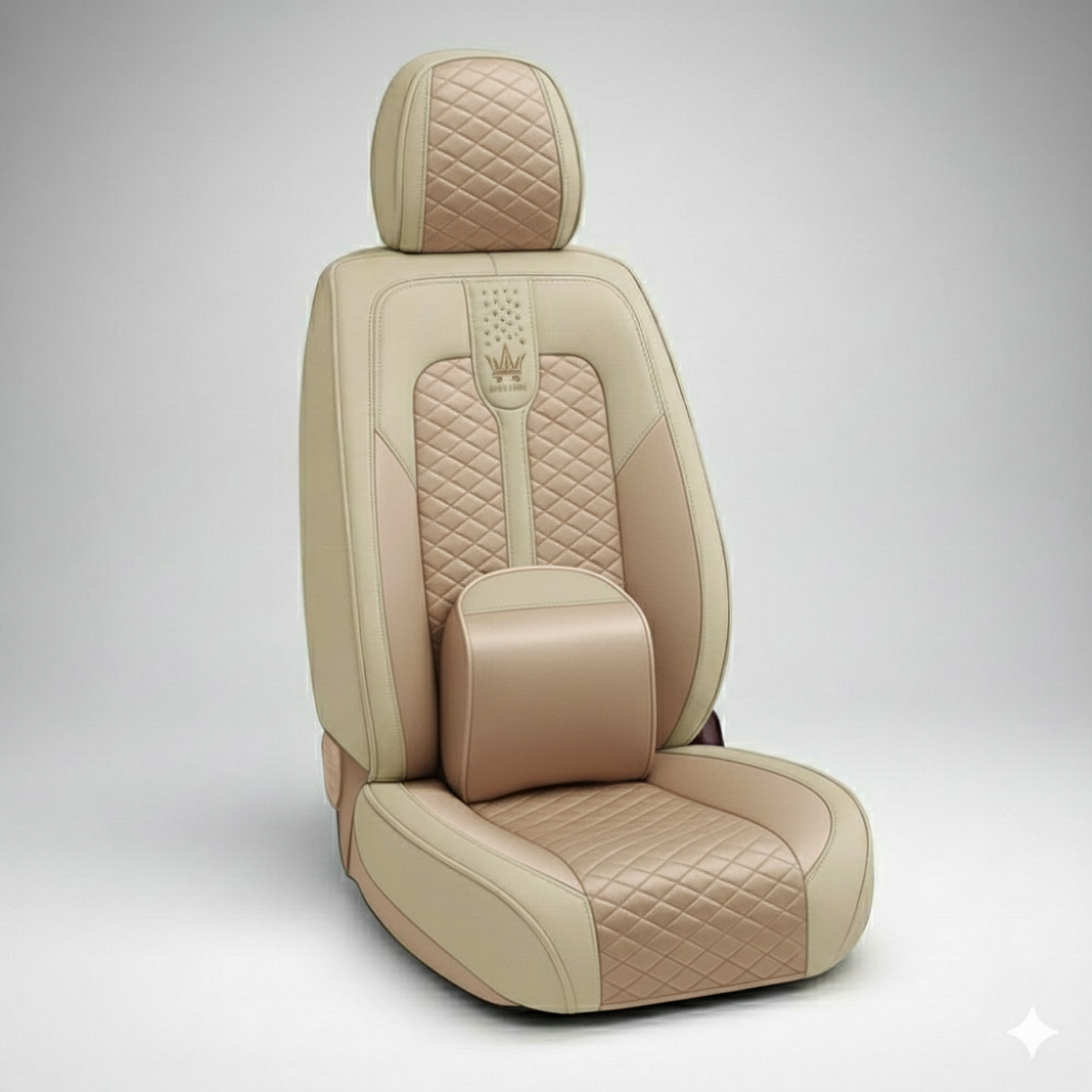 غلاف مقاعد اوتو كنك ملكي مع وسادتين طبية